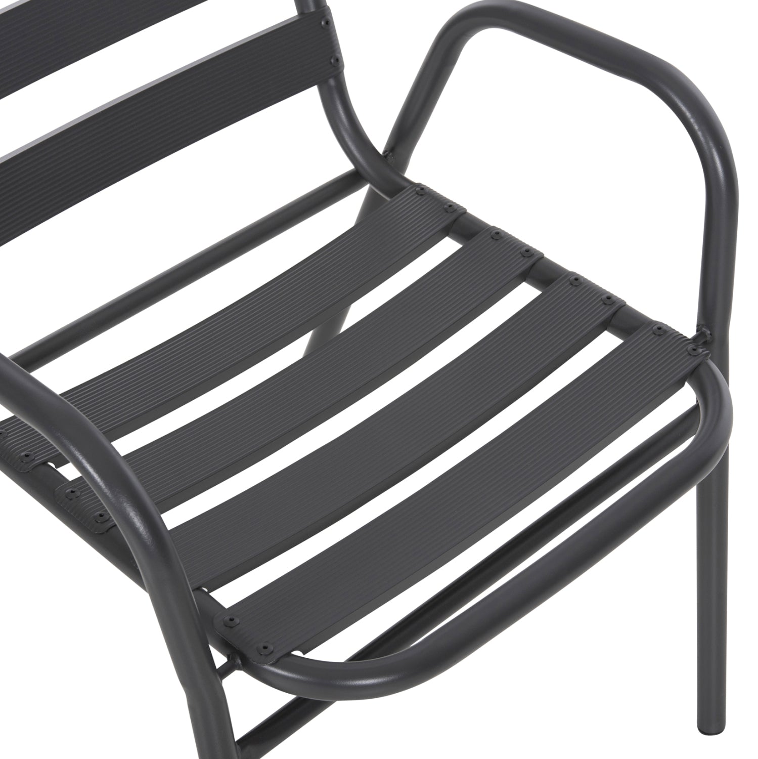 OUTDOOR DINING SET 5PCS ADAM HM21219 METAL CHAIRS & TABLE 110x60 GREY