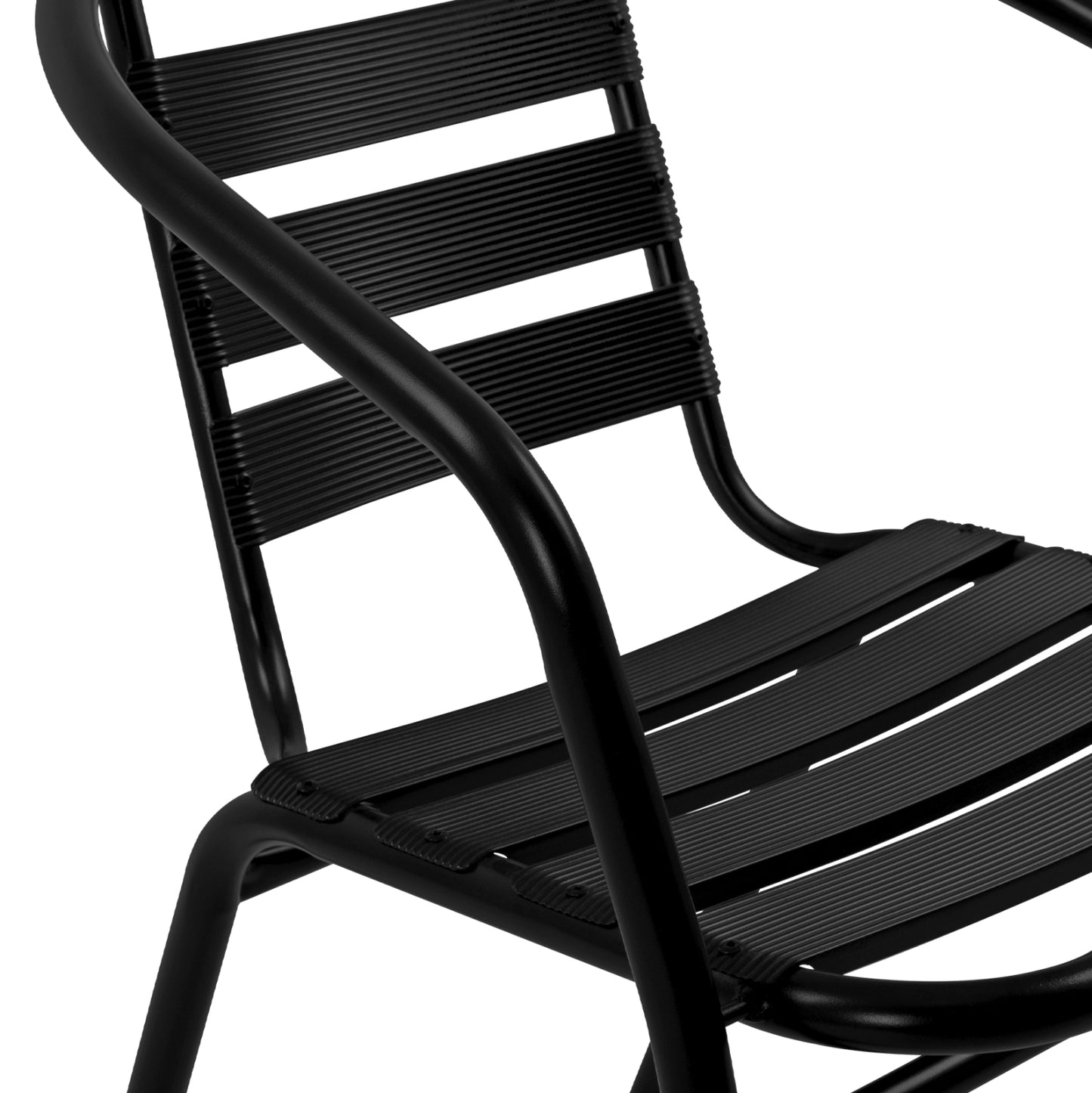 OUTDOOR DINING SET 5PCS ADAM HM21220 METAL CHAIRS & TABLE 110x60 BLACK