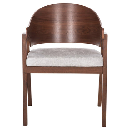 DINING SET 5PCS RINER HM21340 SQUARE TABLE MADE OF MDF--CHAIRS MADE OF RUBBERWOOD & FABRIC