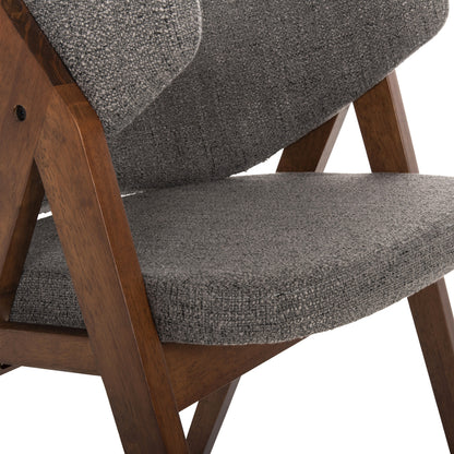 DINING SET 5PCS HANA HM21340.02 SQUARE TABLE MADE OF MDF--CHAIRS MADE OF RUBBERWOOD & FABRIC