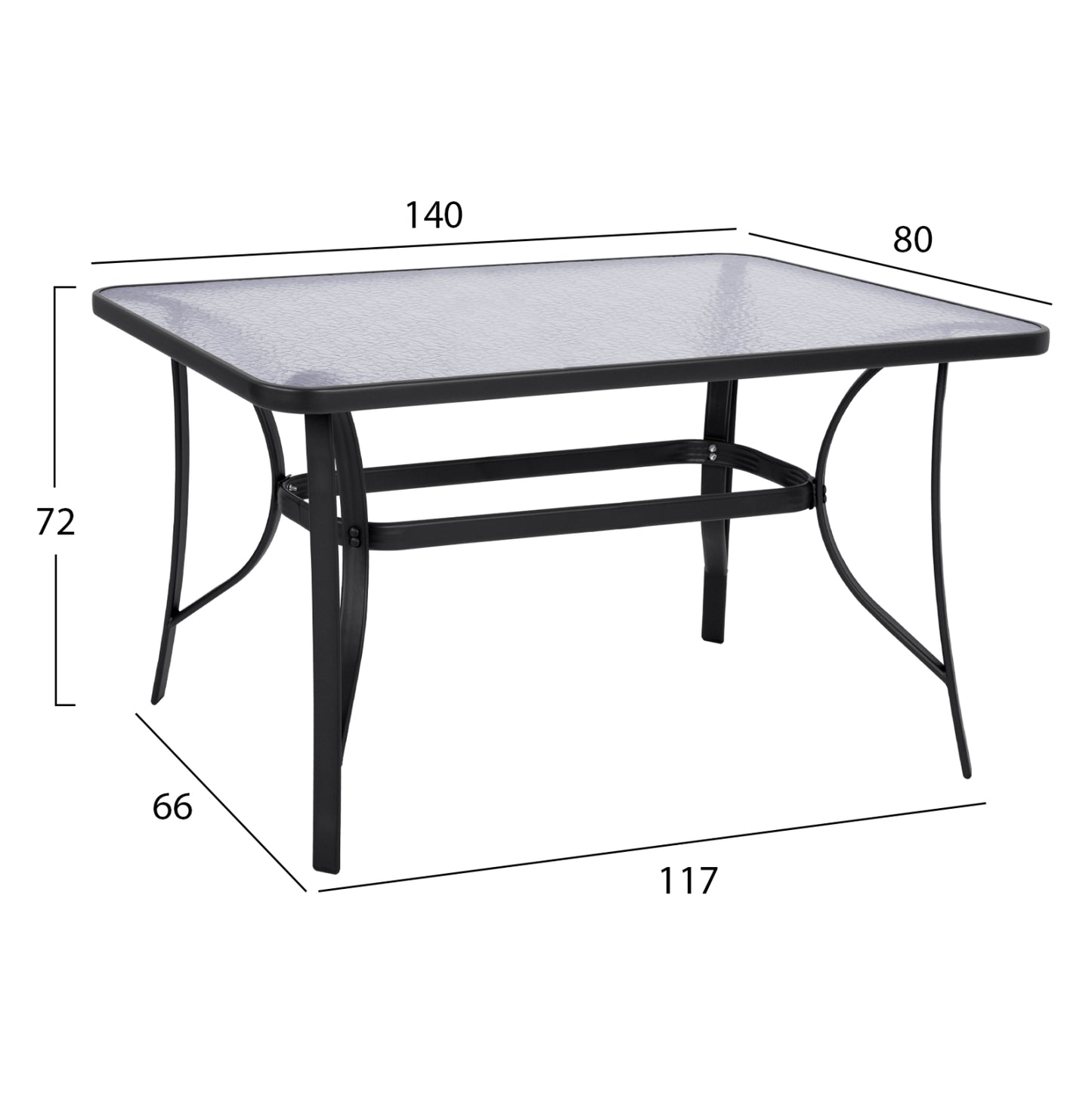 DINING SET 5PCS HM5200.01- METALLIC IN GREY WITH 4 CHAIRS & TABLE 140X80cm