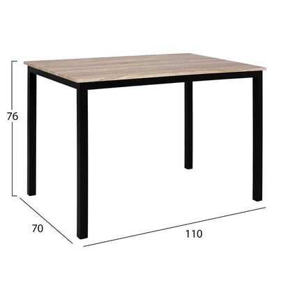 Set Dining Table 5 pieces HM10341 Table 110x70x76 cm & 4 chairs Vegas