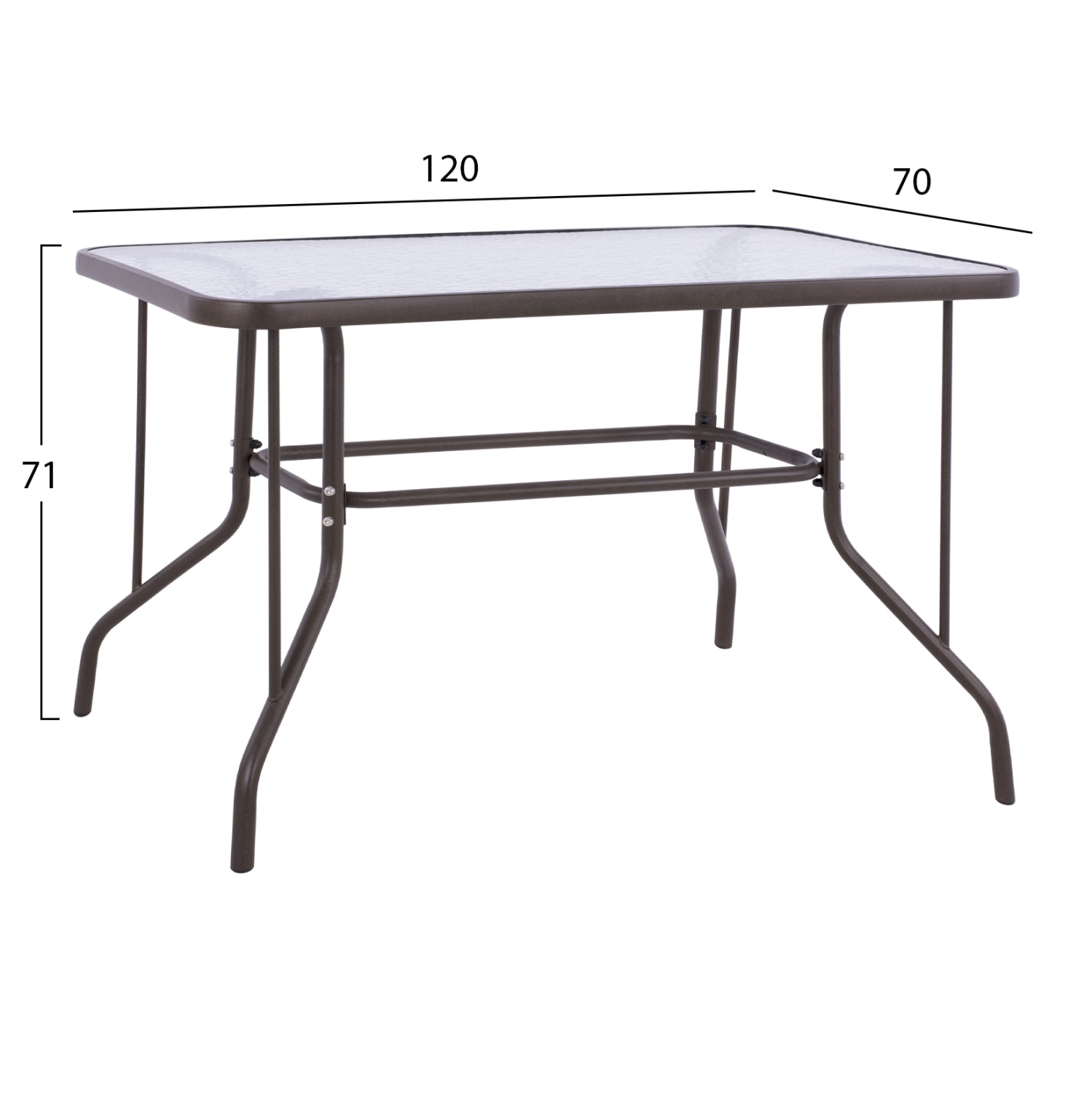 OUTDOOR DINING SET 5PCS HM10568.02 TABLE 120X70cm & 4 CHAIRS WITH CUSHION- IN BROWN COLOR