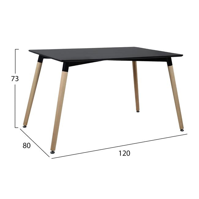 Set Dining Table 5 pieces with Table and 4 chairs HM10231 120x80x73 cm