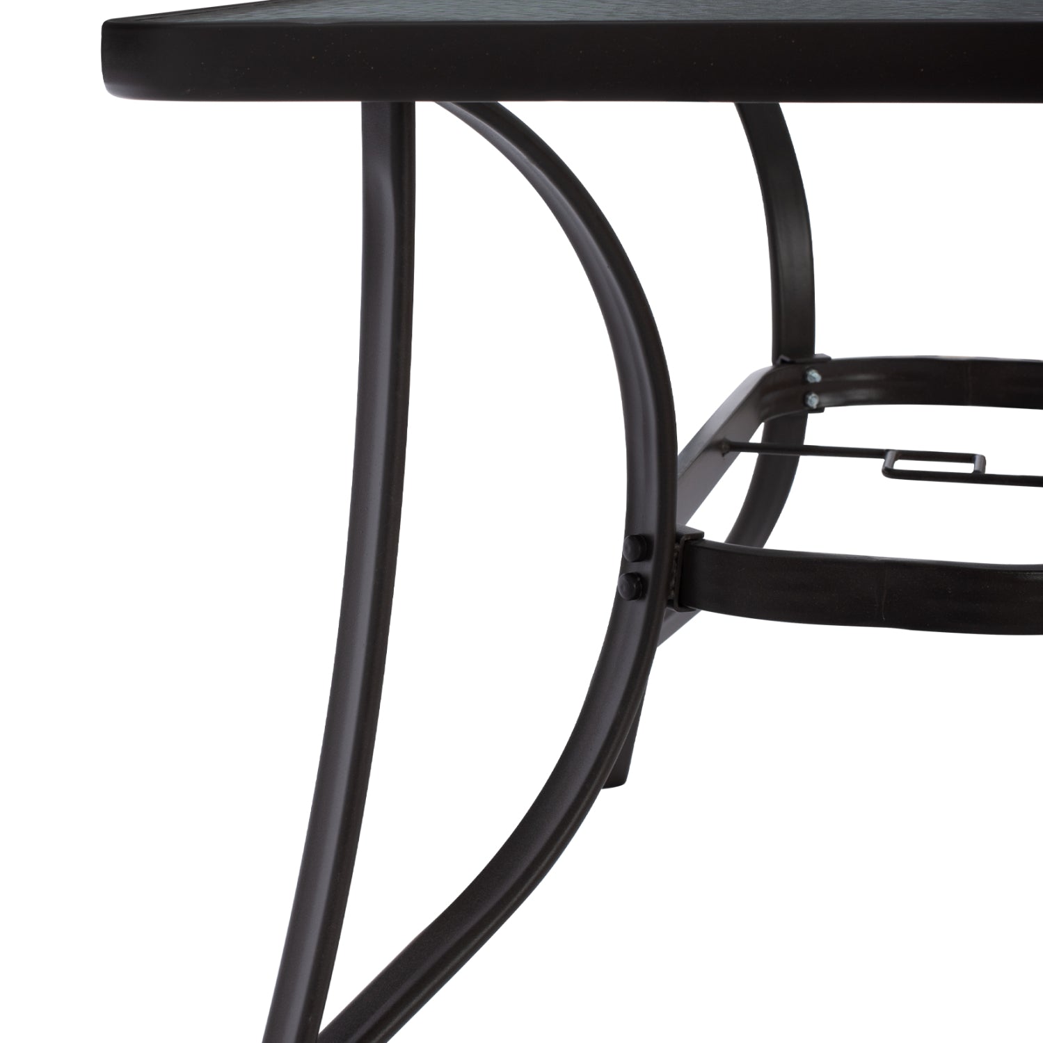 OUTDOOR DINING SET 6PCS BRAVO HM11543.02 DINING TABLE-UMBRELLA-4 ARMCHAIRS--BROWN COLOR