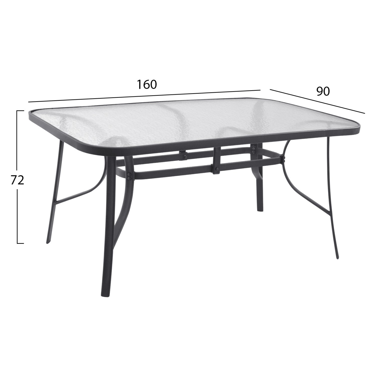 Set Dining Table 7 pieces 160x90 Bruno & 6 Leon Armchair HM5206.01