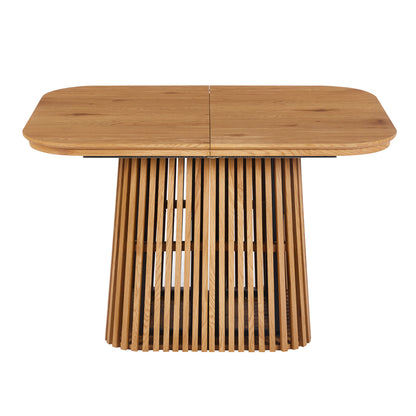 DINING SET 7PCS EXTENDABLE CORNEL HM12107.02 MDF--FABRIC IN BEIGE