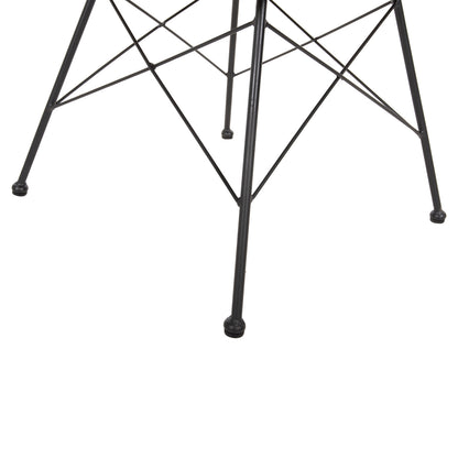 OUTDOOR DINING SET 7PCS ALLEGRA HM10495 WICKER IN BEIGE-METAL IN BLACK