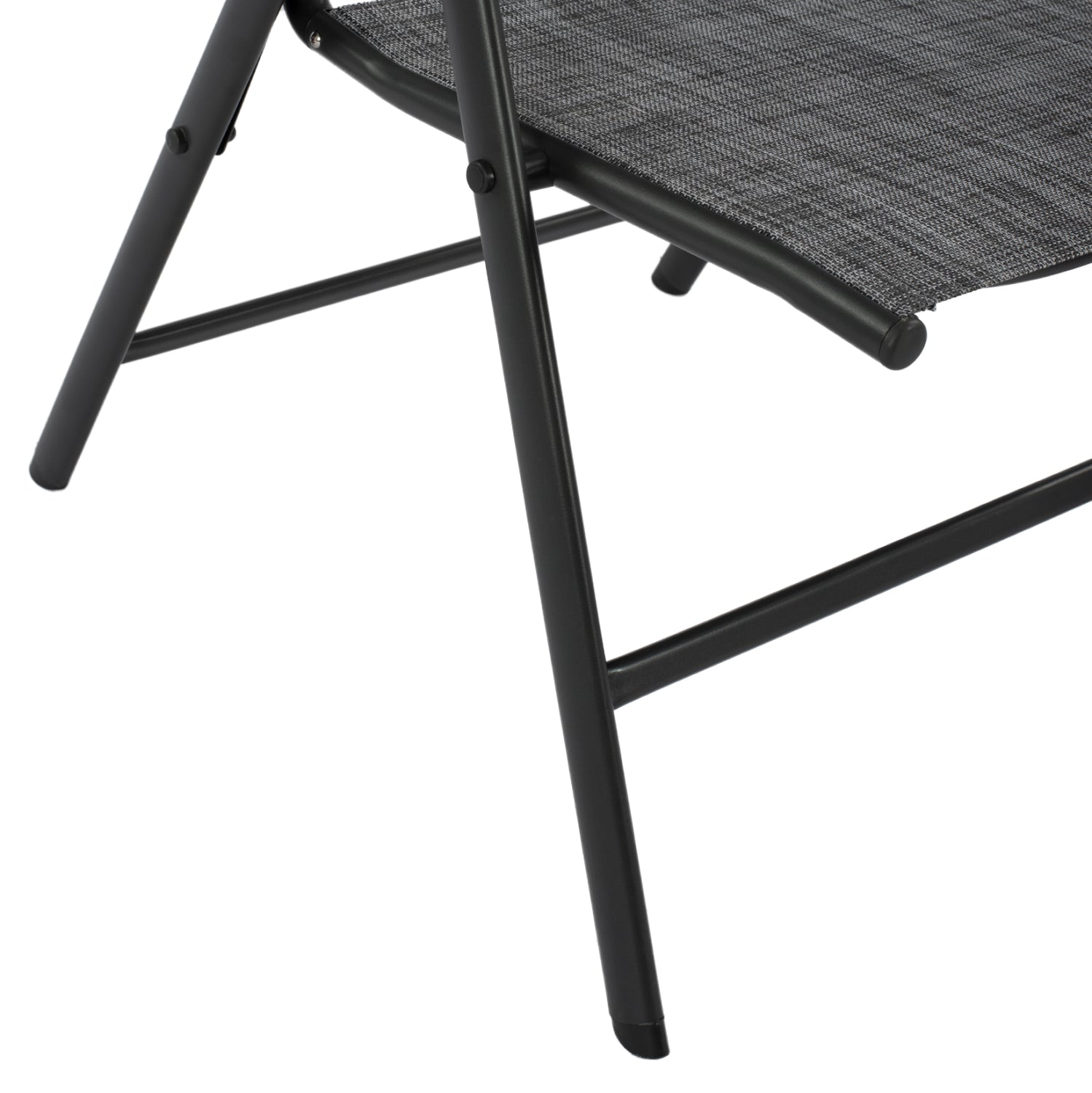 DINING SET 7PCS HM10557.01-GREY COLOR-4 ARMCHAIRS & 2 FOLDING CHAIRS
