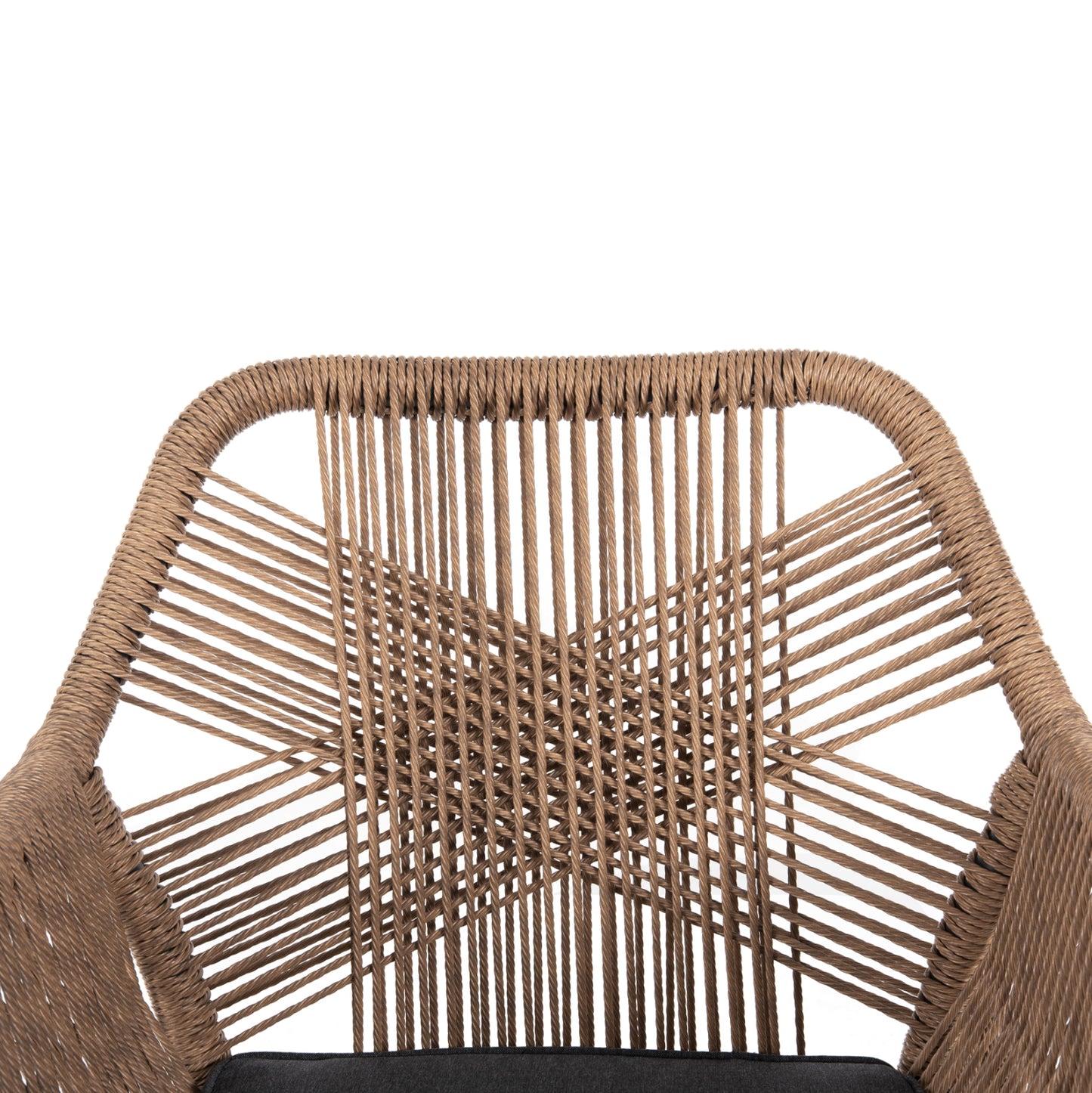OUTDOOR DINING SET 7PCS TOPIN HM10825.03 ALUMINUM IN DARK GREY--POLYWOOD--P.E.RATTAN