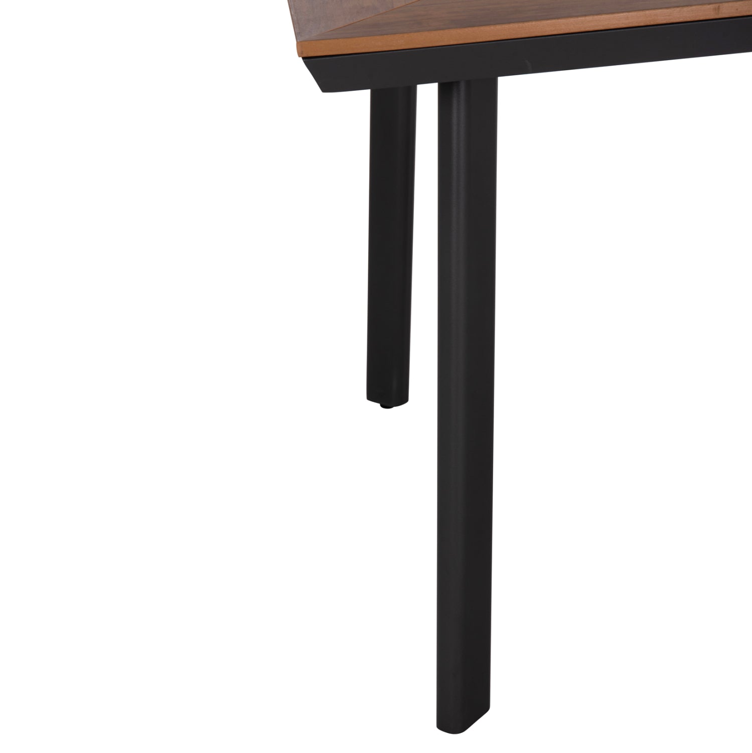 OUTDOOR DINING SET 7PCS TABER HM10829.01 ALUMINUM IN DARK GREY--POLYWOOD--P.E.ROPE