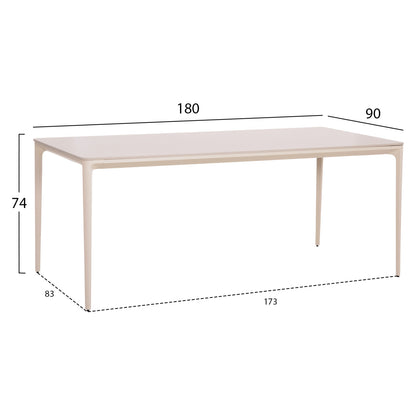 OUTDOOR DINING SET 7PCS VICTUS HM10862.02 BEIGE ALUM. & OLEFIN-WHITE SINTERED STONE--WICKER