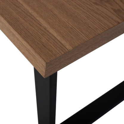 DINING SET 7PCS ASTORIA HM10933.02 MDF TOP--FABRIC IN BEIGE/BROWN & BLACK METAL LEGS