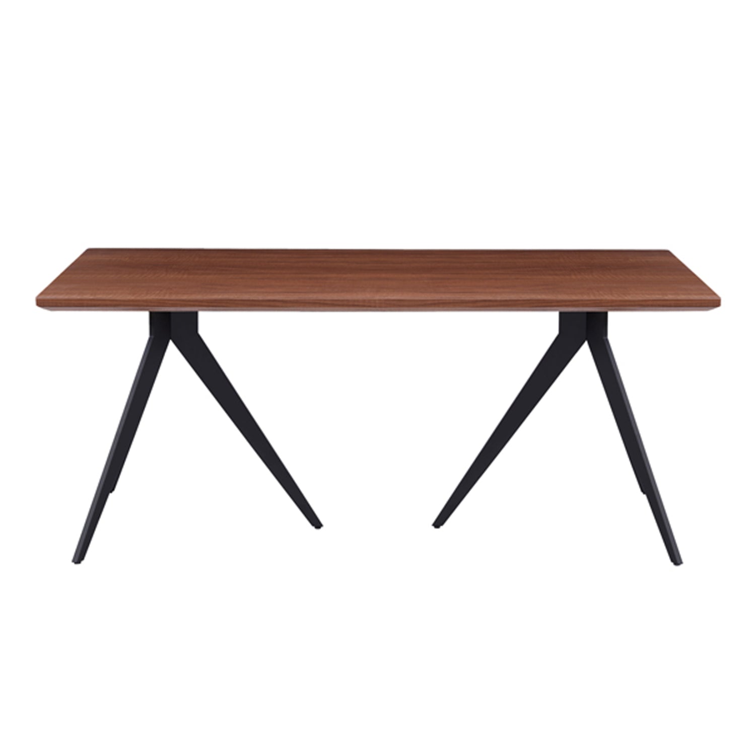 DINING SET 7PCS GAFF HM10935.03 MDF TOP IN WALNUT--FABRIC IN TAUPE & BLACK METAL LEGS