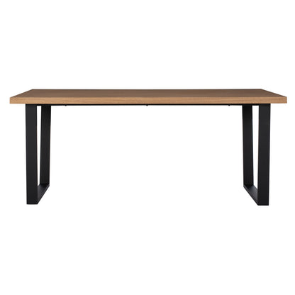DINING SET 7PCS MANIDO HM10949.03 MDF TOP--FABRIC IN TAUPE & BLACK METAL LEGS
