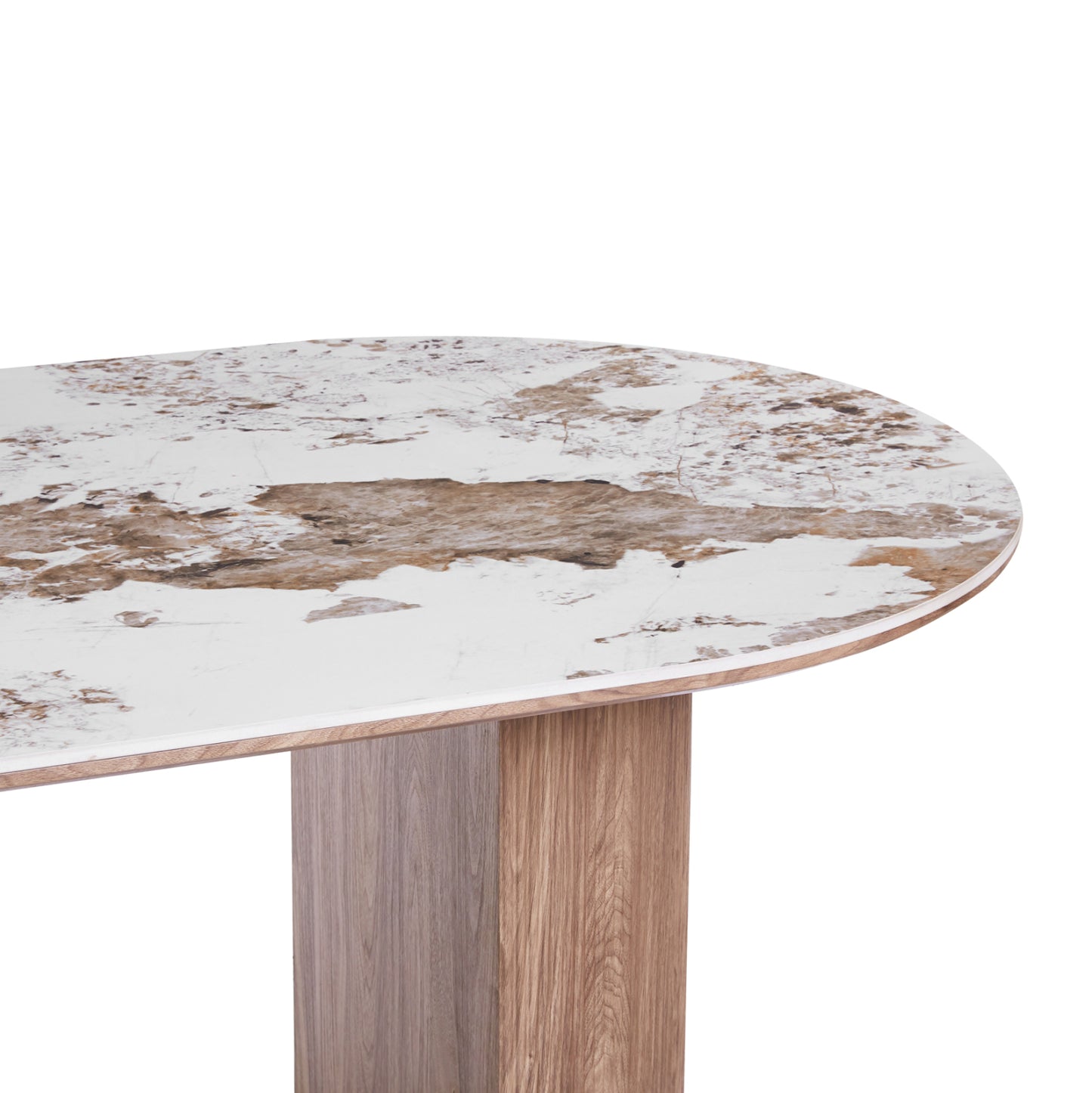 DINING SET 7PCS DETTON HM12100.02 CERAMIC TOP IN PANDORA COLOR SCHEME--BEIGE/BROWN COLOR FABRIC