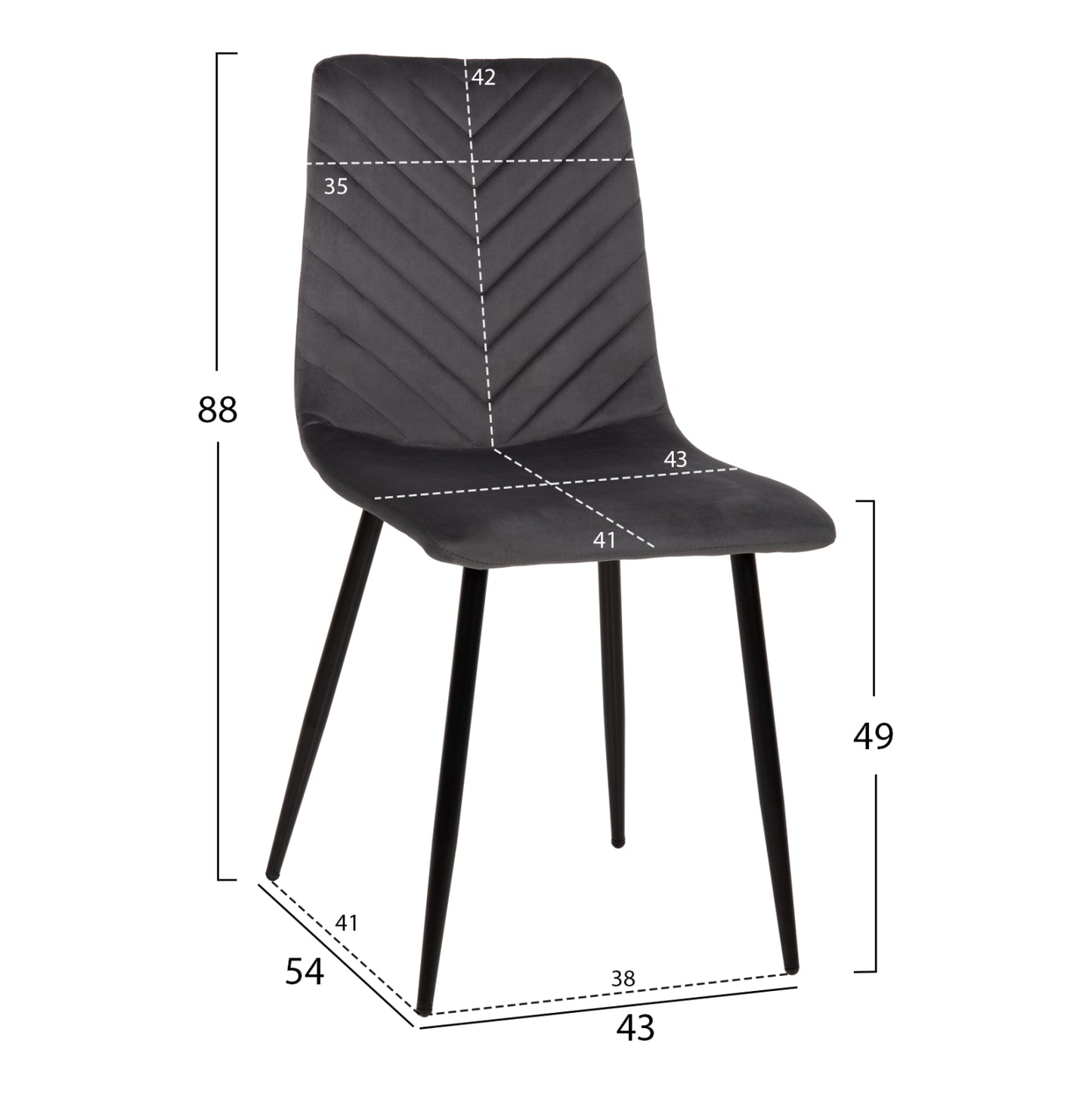 DINING SET 7PCS RAVEN HM21070.03 CERAMIC TOP--4 CHAIRS & 2 ARMCHAIRS GREY