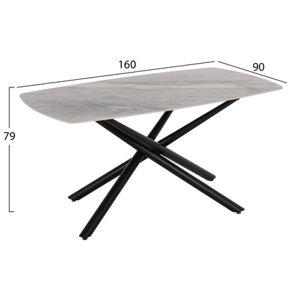 ΣΕΤ ΤΡΑΠΕΖΑΡΙΑΣ 7ΤΜΧ ISKA HM21363 ΚΕΡΑΜΙΚΟ TOP/ΜΕΤΑΛ. ΠΟΔΙΑ--PU ΜΠΕΖ/ΜΕΤΑΛ.ΠΟΔΙΑ