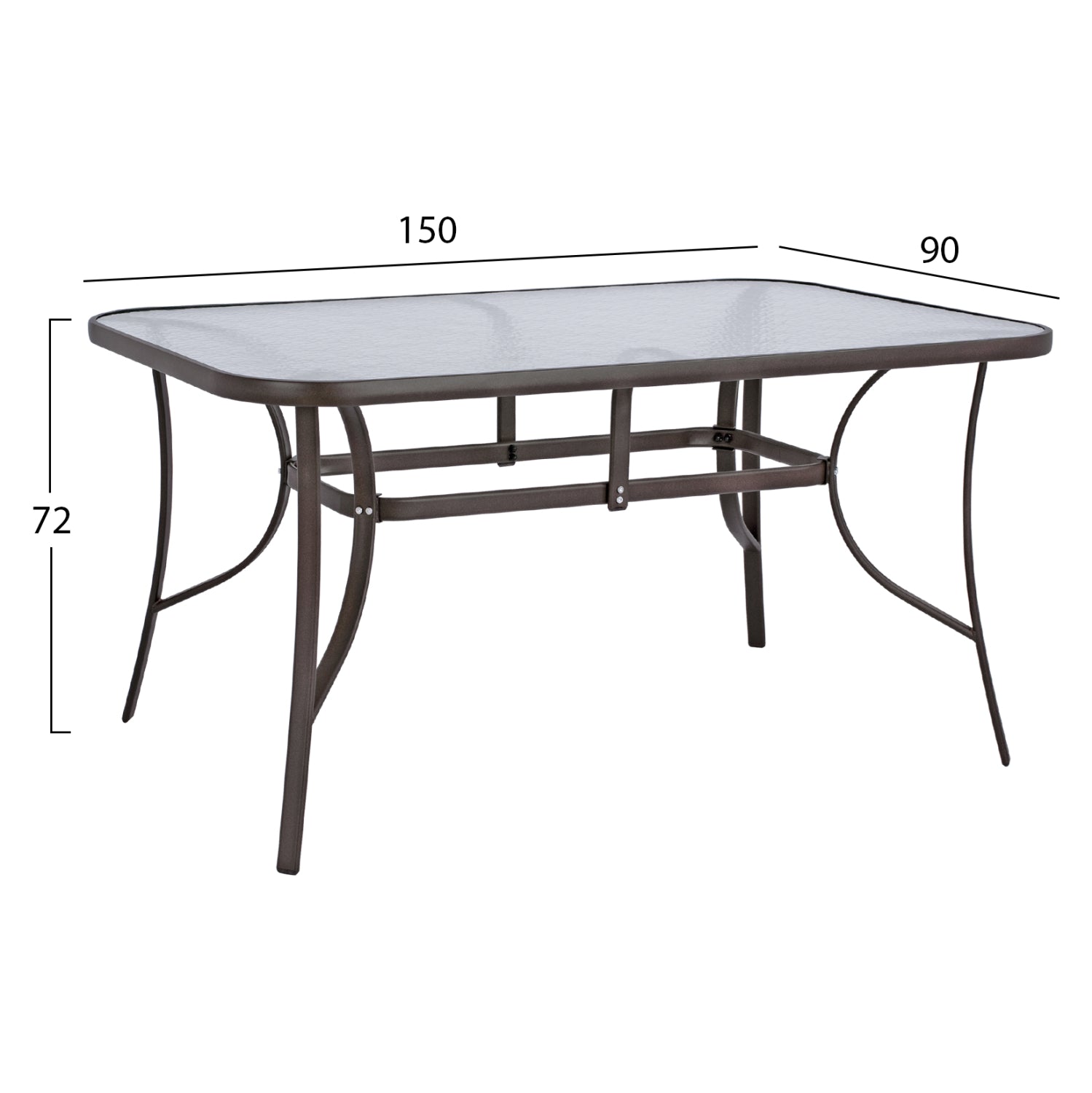Set Dining Table 7 pieces Chairs with pillow & table 150x90 HM10572.02 Brown