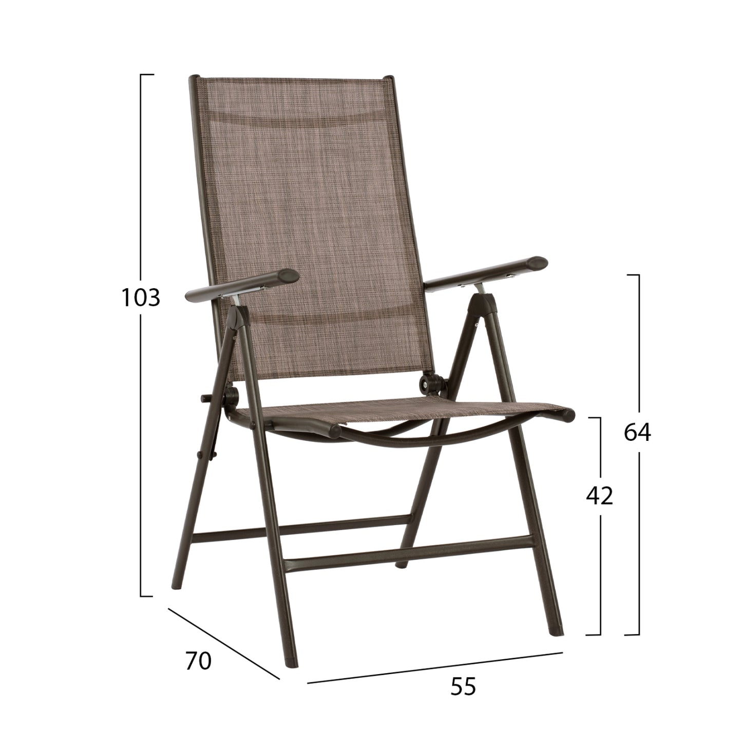 OUTDOOR DINING SET 7PCS IN BROWN COLOR HM10557.02