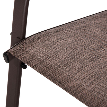 OUTDOOR DINING SET 7PCS IN BROWN COLOR HM10557.02