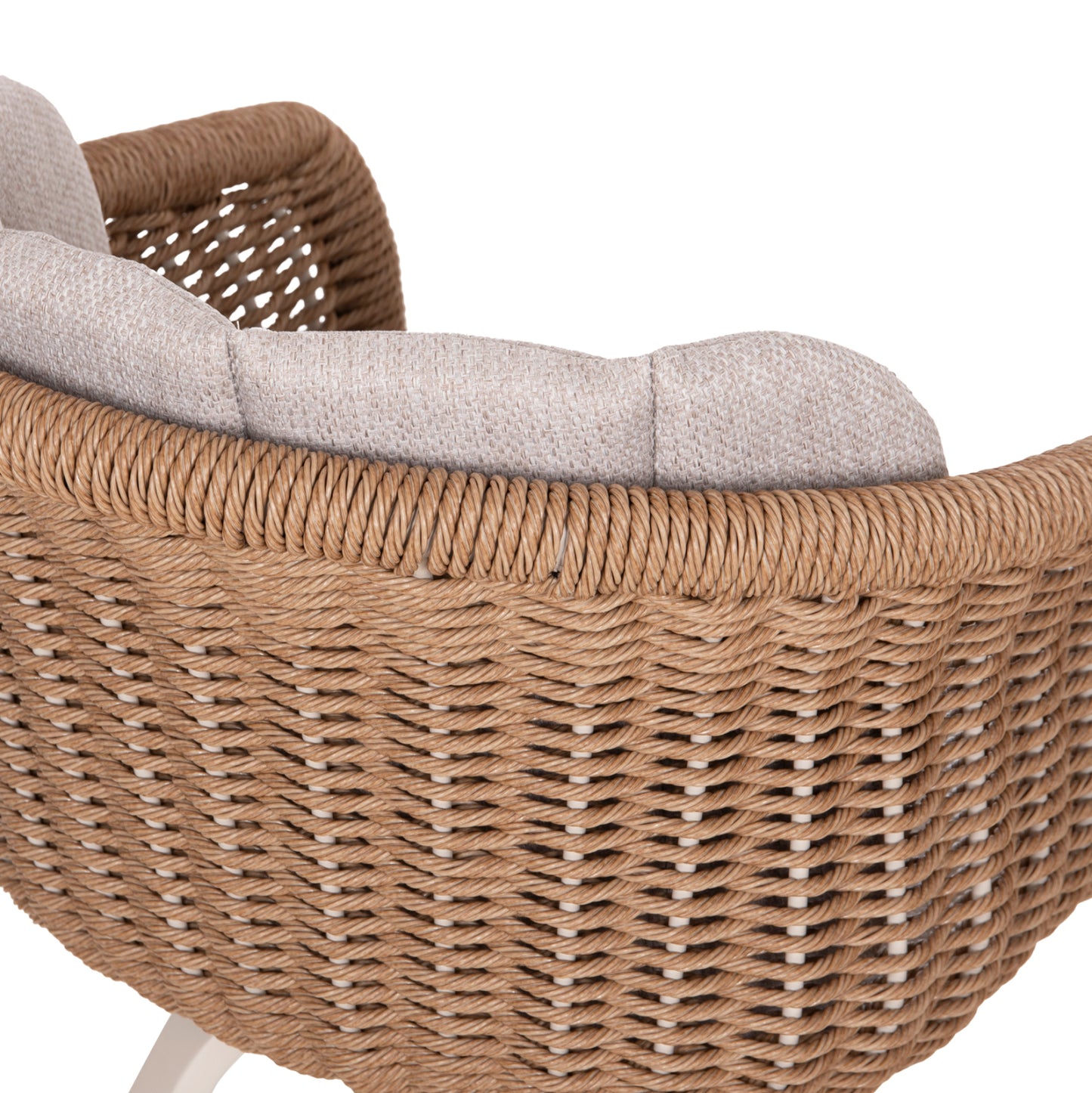 OUTDOOR DINING SET 9PCS VICTUS HM10864.02 BEIGE ALUM. & OLEFIN-WHITE SINTERED STONE--WICKER