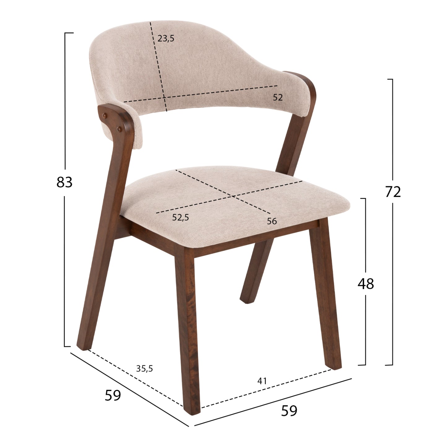 DINING SET 9PCS RIDER HM21341 SQUARE TABLE MADE OF MDF--CHAIRS MADE OF RUBBERWOOD & FABRIC