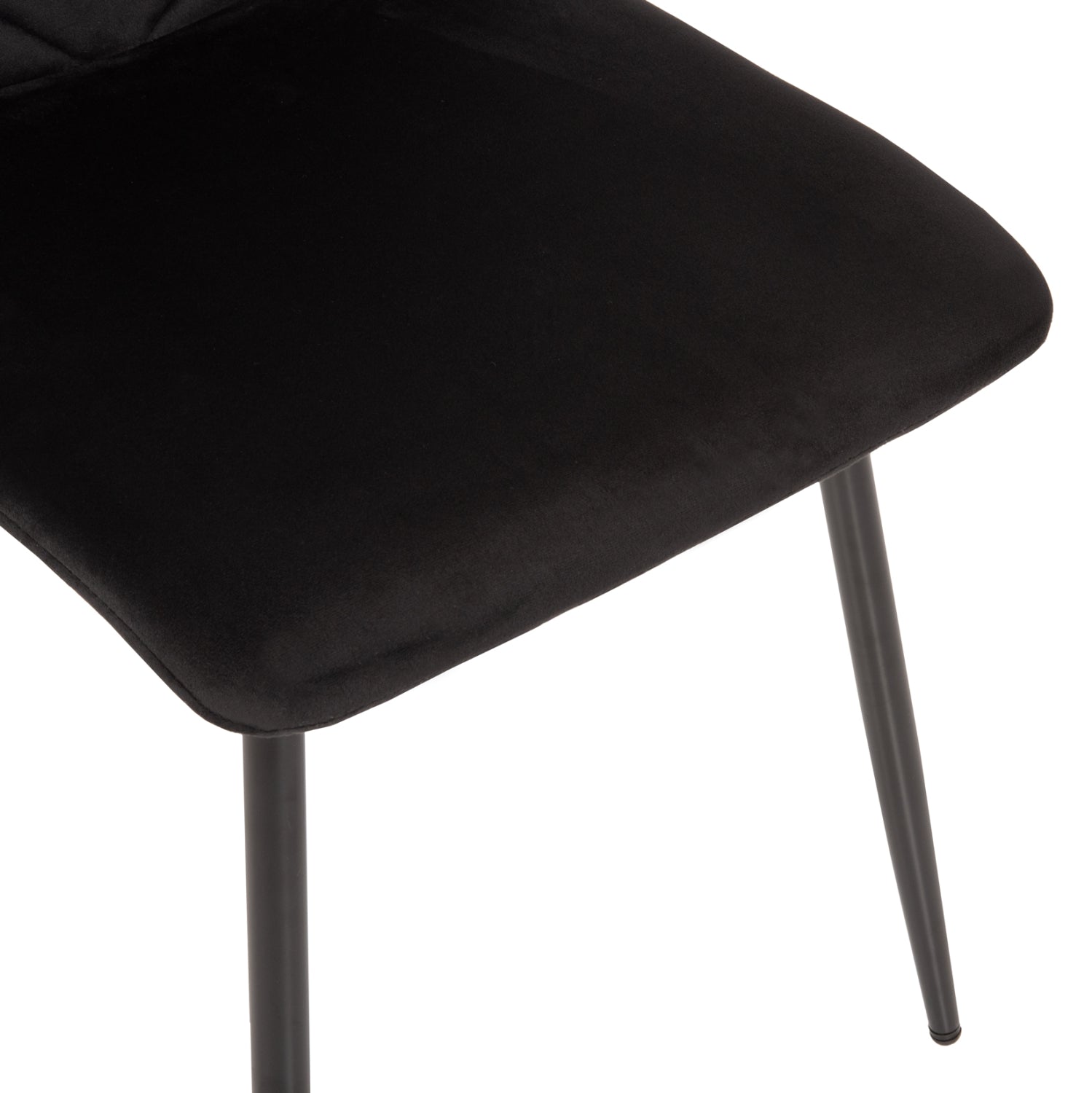 INDOOR DINING SET 5PCS JAFARU HM11073 METAL--VELVET IN BLACK