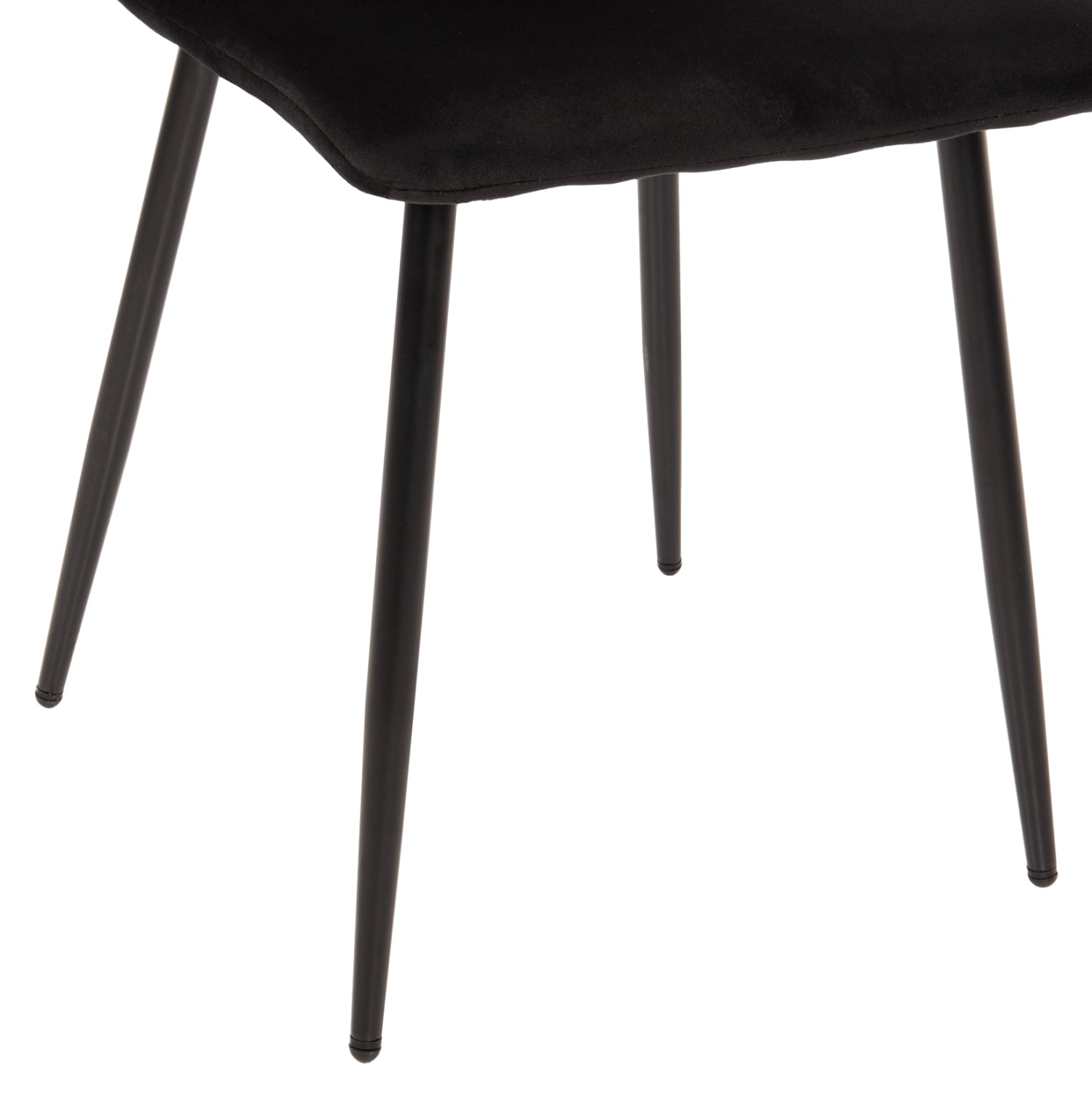 INDOOR DINING SET 5PCS JAFARU HM11073 METAL--VELVET IN BLACK