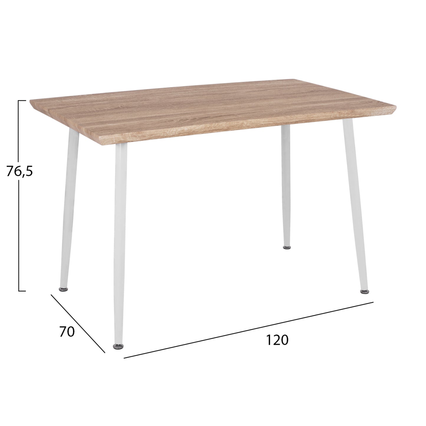 DINING SET 5PCS PALOMA HM11389 WHITE-SONAMA MDF TOP
