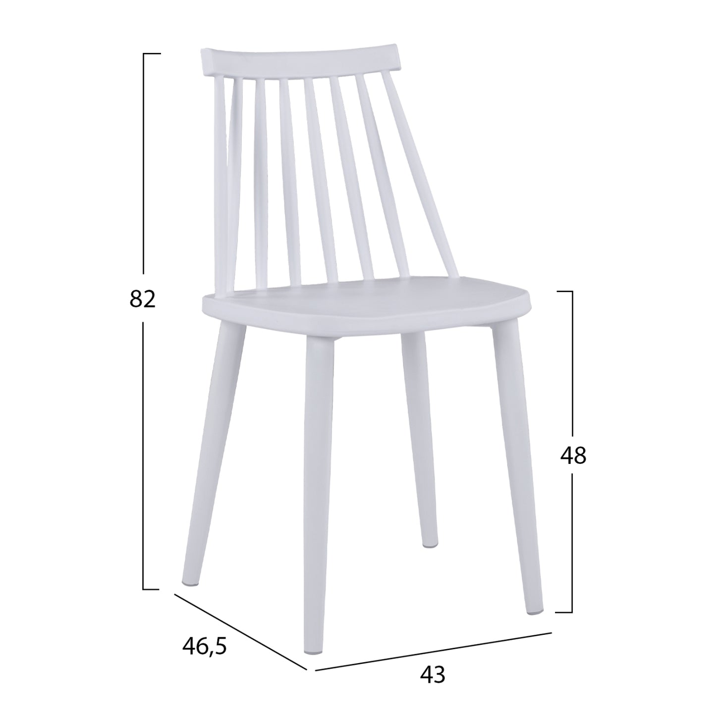 DINING SET 5PCS PALOMA HM11389 WHITE-SONAMA MDF TOP