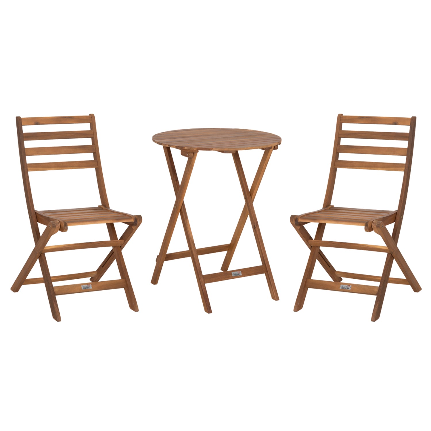 OUTDOOR DINING SET 3PCS FOLDABLE MUYEN HM10977 ACACIA WOOD IN NATURAL