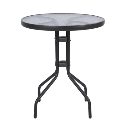 OUTDOOR 3PCS DINING SET LIMA HM10879.01 METAL & P.E.RATTAN IN GREY (ROUND)