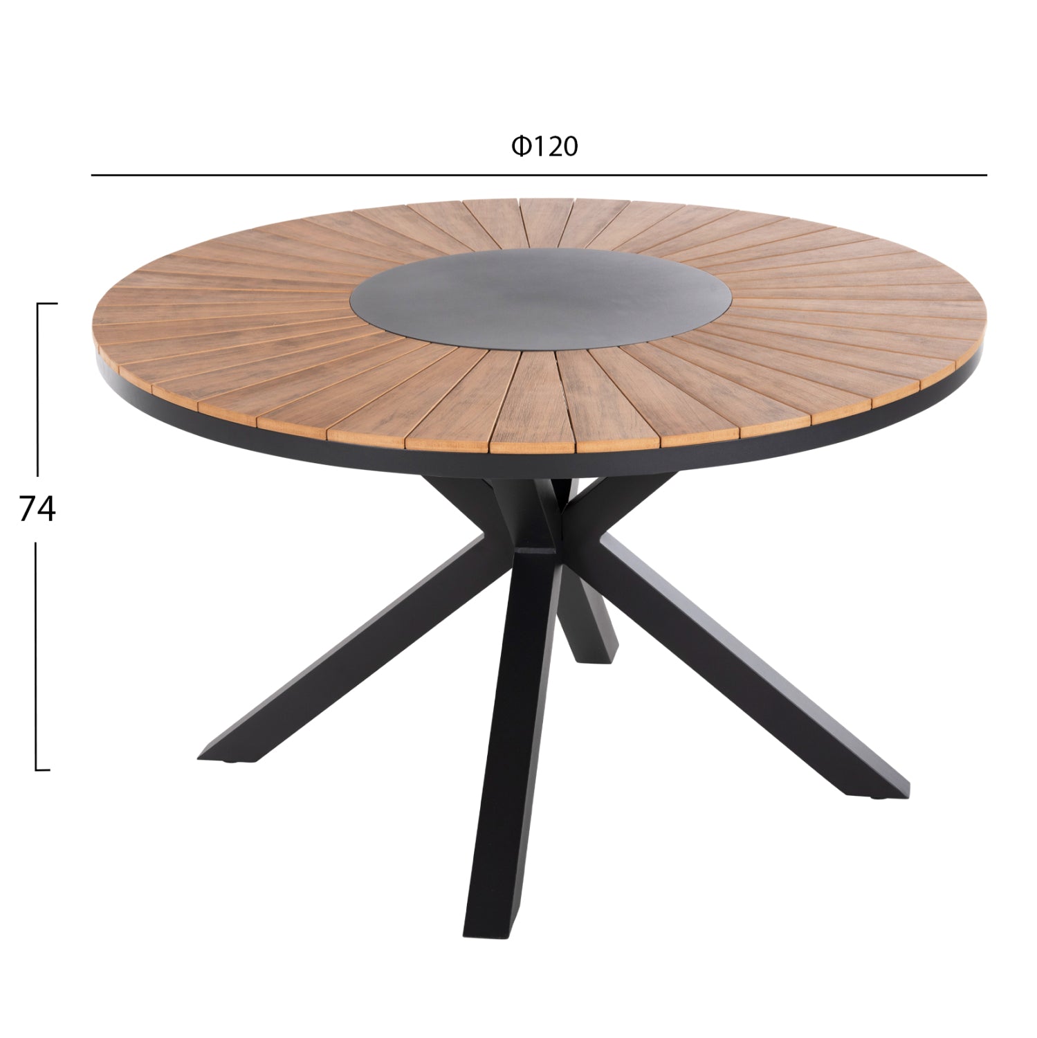 OUTDOOR DINING SET 5PCS MORIL HM10870.01 ALUMINUM IN ANTHRACITE--POLYWOOD