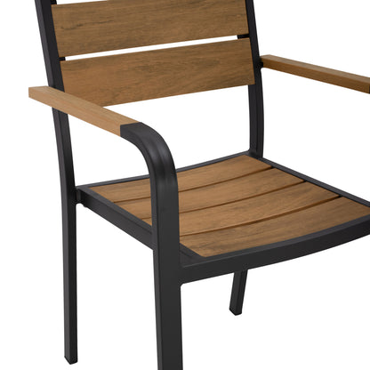 OUTDOOR DINING SET 5PCS MORIL HM10870.01 ALUMINUM IN ANTHRACITE--POLYWOOD