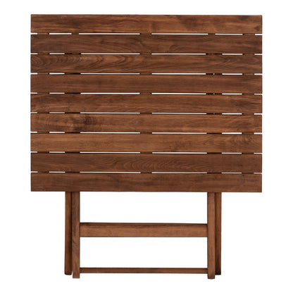 OUTDOOR DINING SET 5PCS LIMNOS HM10871.01 BEECH WOOD IN WALNUT--TEXTILENE IN MOCHA
