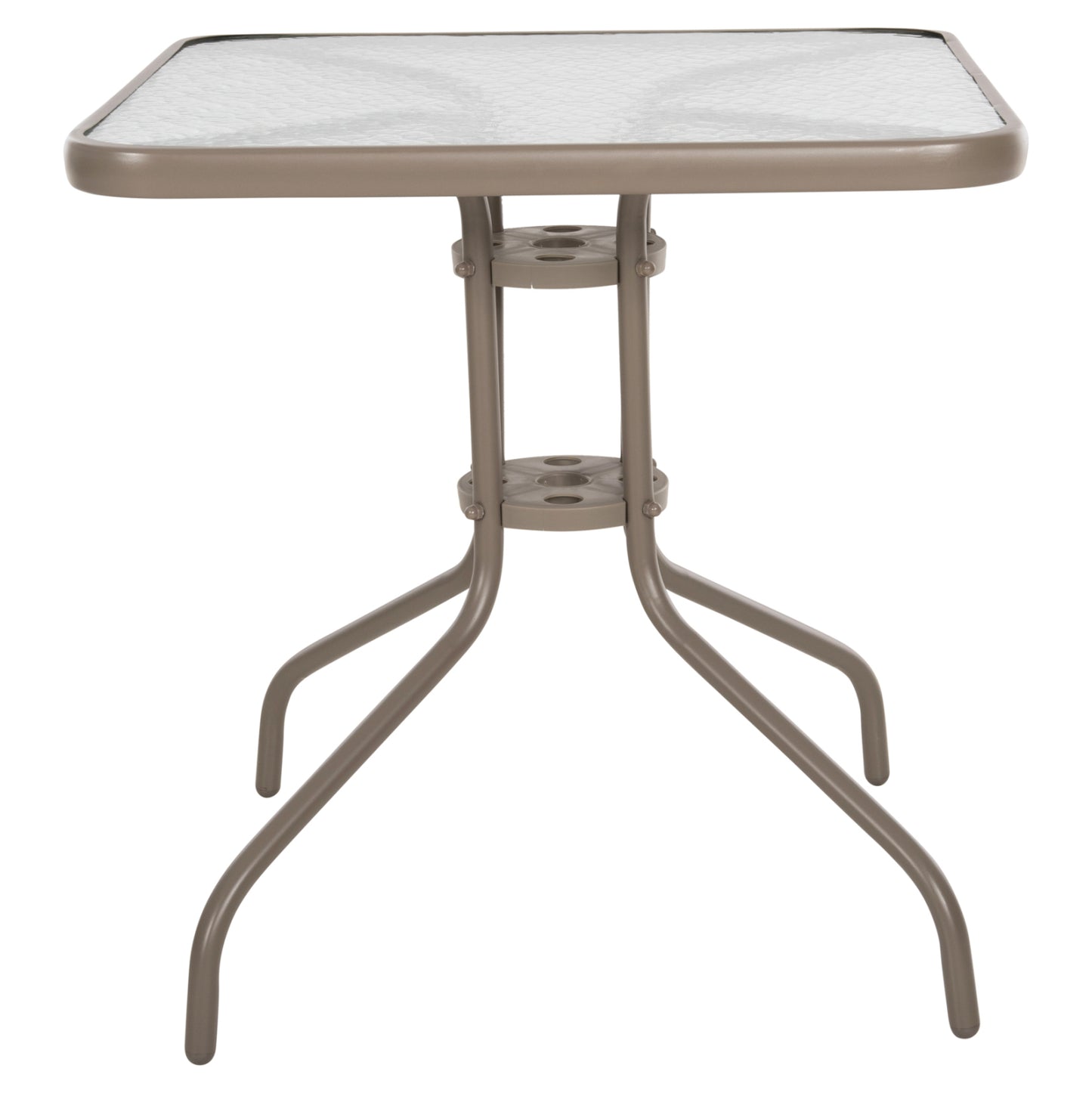 OUTDOOR DINING SET 5PCS FIGO HM10880.04 METALLIC TABLE & ARMCHAIRS IN CHAMPAGNE COLOR