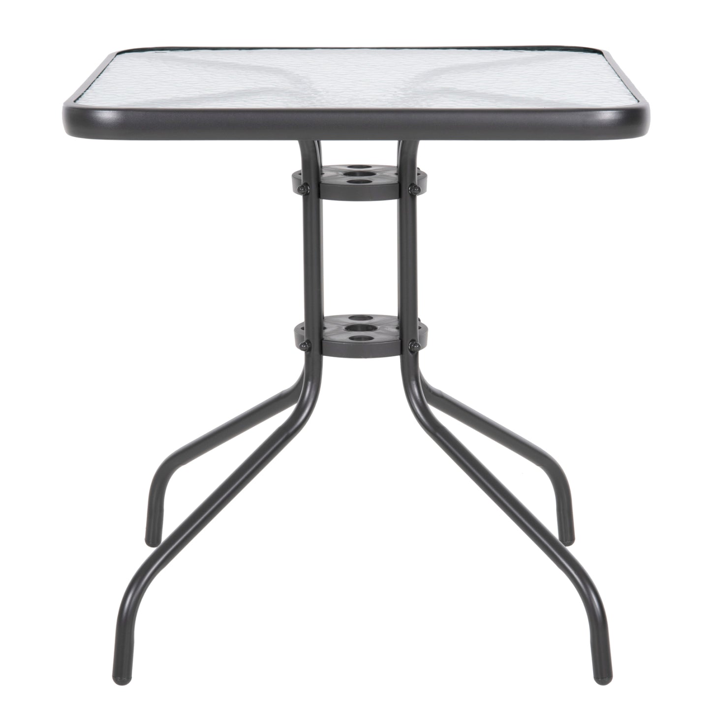 OUTDOOR DINING SET 5PCS FIGO HM10880.01 METALLIC TABLE & ARMCHAIRS IN GREY