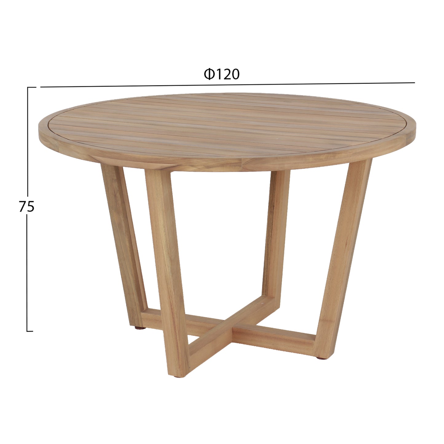 OUTDOOR DINING SET 5PCS PARAISO HM10898.01 ACACIA WOOD IN NATURAL--CUSHIONS IN BEIGE