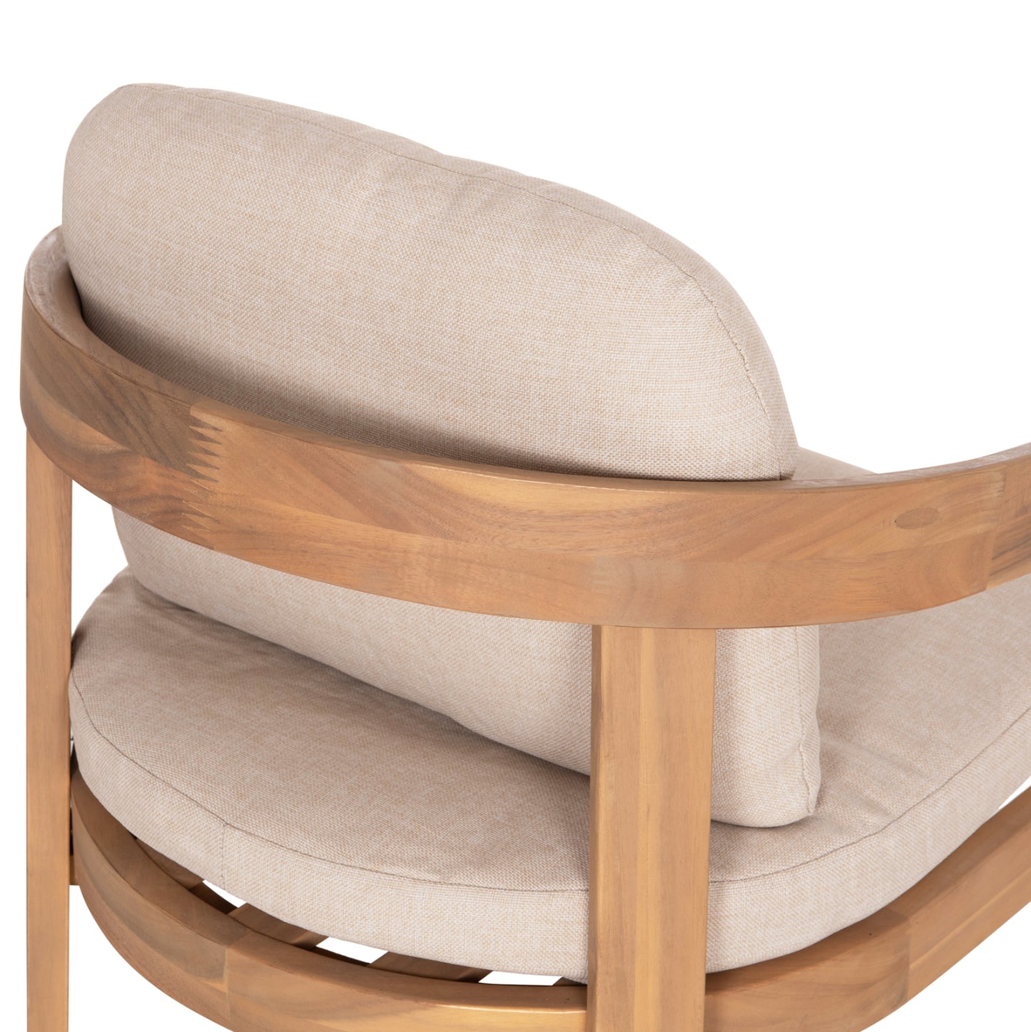 OUTDOOR DINING SET 5PCS CRAVIN HM10904 ACACIA WOOD IN NATURAL--CUSHIONS IN BEIGE