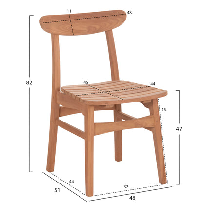OUTDOOR DINING SET 5PCS ROBBIE HM10926 TEAK WOOD IN NATURAL COLOR
