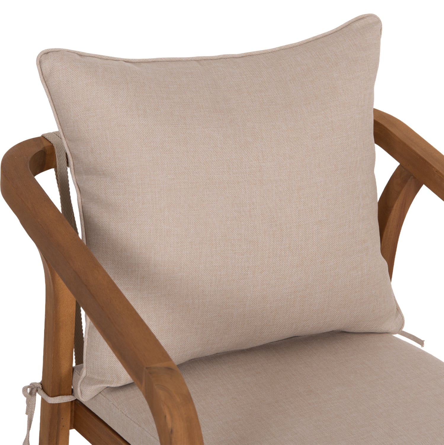 OUTDOOR DINING SET 5PCS KROLL HM10981 ACACIA WOOD IN NATURAL--CUSHIONS IN BEIGE