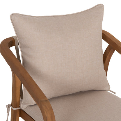 OUTDOOR DINING SET 5PCS NORI HM10992 ACACIA WOOD IN NATURAL-CUSHIONS IN BEIGE
