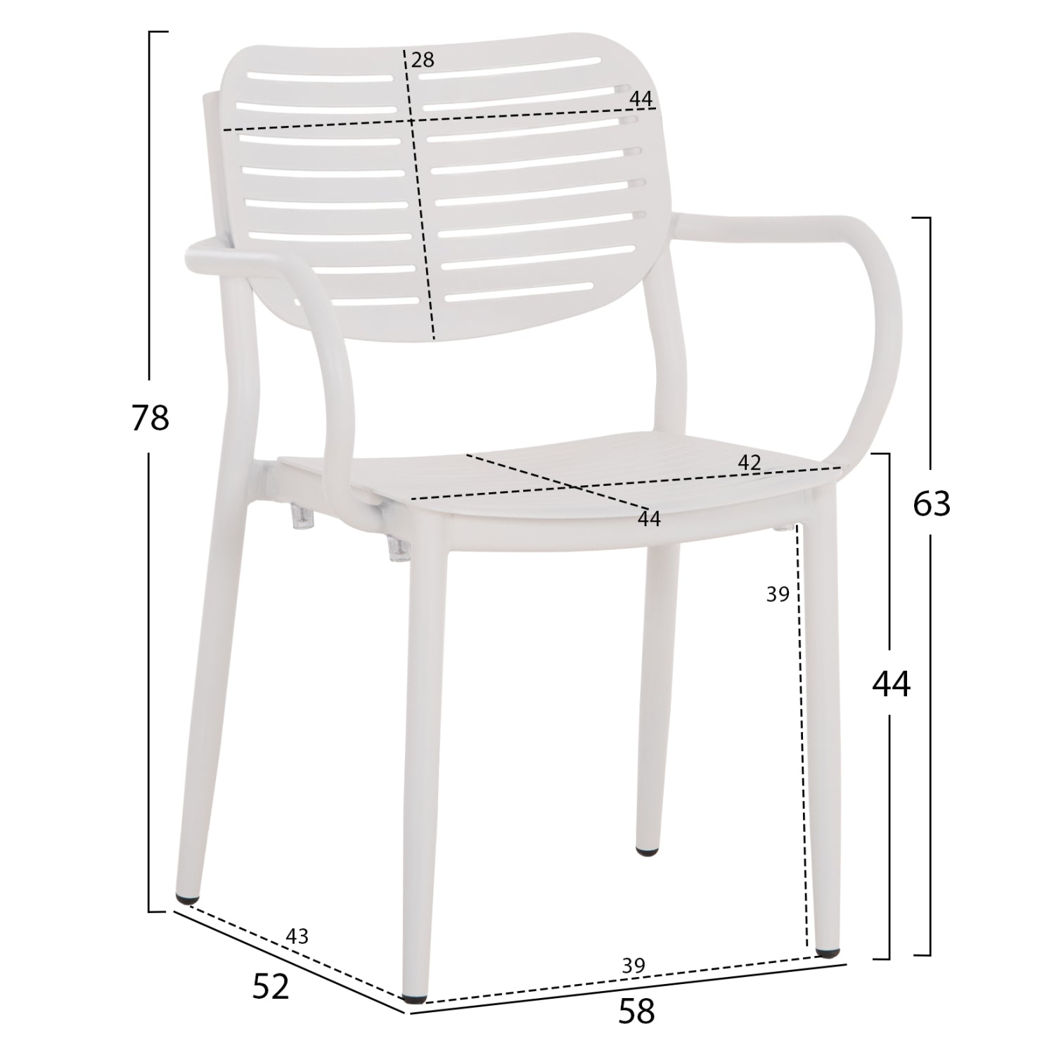 OUTDOOR DINING SET 5PCS HILLIARD HM10998.01 WHITE ALUMINUM-POLYWOOD