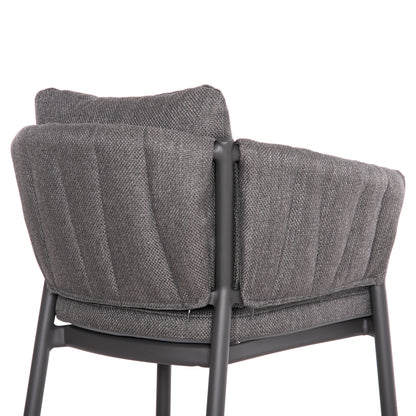 OUTDOOR DINING SET 5PCS SHANKS HM11002.01 ALUMINUM & OLEFIN CUSHION COVERS---GREY