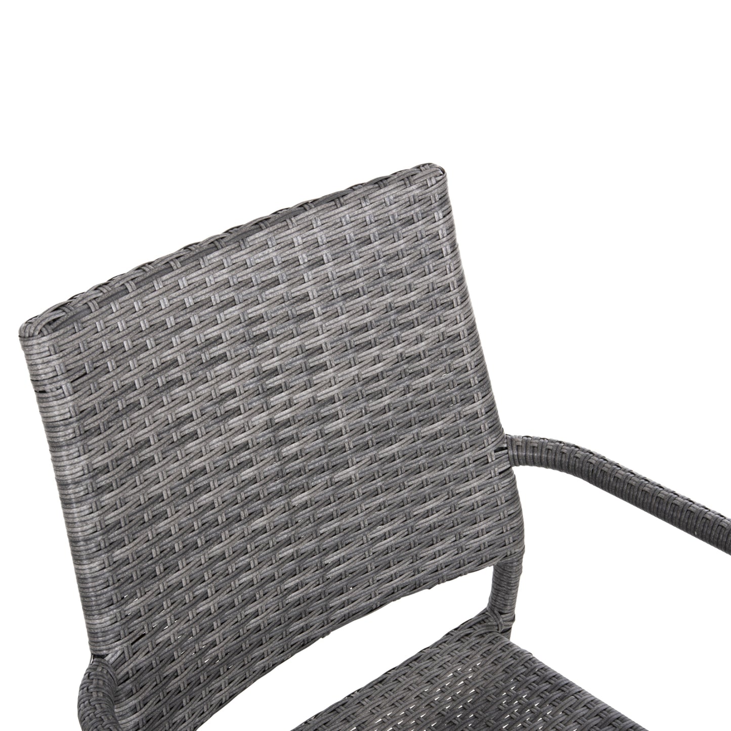 OUTDOOR DINING SET 5PCS MORNER HM21008 METAL & WICKER RATTAN IN GREY