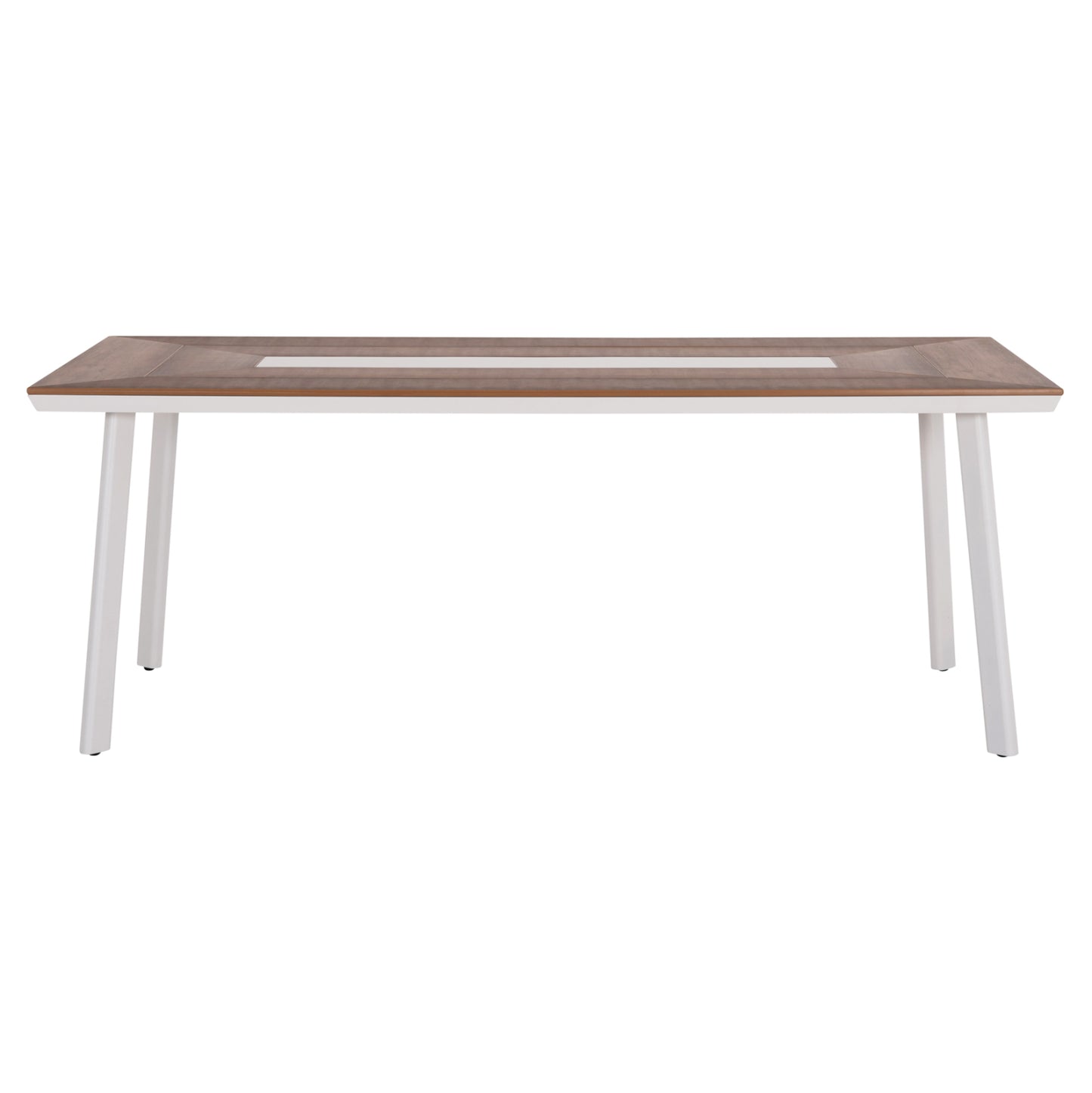 OUTDOOR DINING SET 7PCS ELARA HM10827.02 ALUMINUM IN WHITE--POLYWOOD