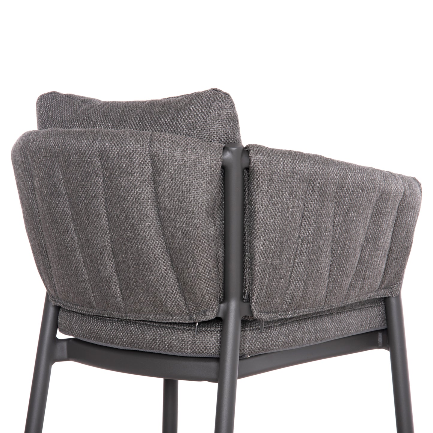 OUTDOOR DINING SET 7PCS SHANKS HM10909.01 ALUMINUM & OLEFIN CUSHION COVERS---GREY