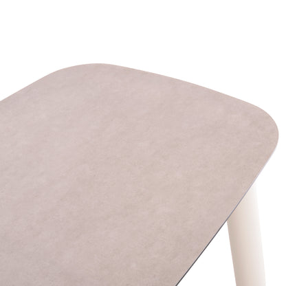 OUTDOOR DINING SET 7PCS SHANKS HM10909.02 ALUMINUM IN CREAM WHITE-BEIGE OLEFIN CUSHION COVERS