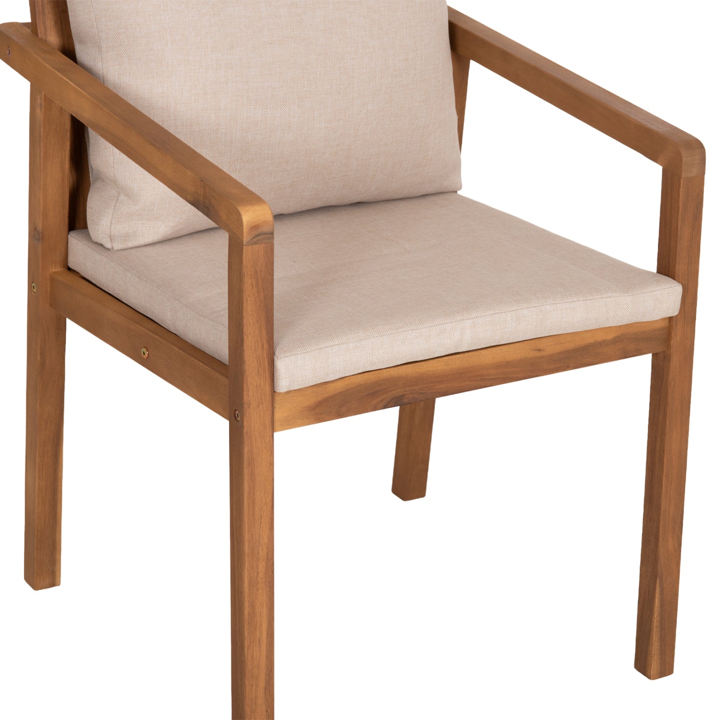OUTDOOR DINING SET 7PCS FEY HM10980 ACACIA WOOD IN NATURAL--CUSHIONS IN BEIGE